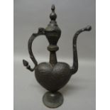 An Ottoman Empire bronze ibrik, probably late 18th century,