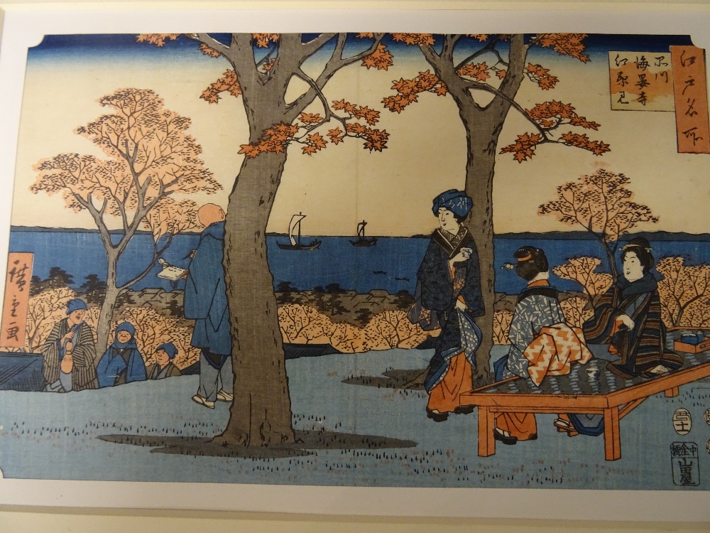 Ando Hiroshige ( 1797-1858), two woodblock prints, aiban, - Image 2 of 4