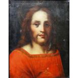Follower of Federico Barocci, Head of Christ, oil on canvas, 42cm x 32.5cm.