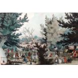 After James Pollard, Fairlop Fair, aquatint with hand colouring, 32.5cm x 45.5cm.