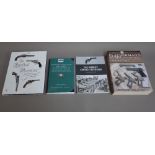 Four gun reference books, comprising; 'English pistols and revolvers - J.N.