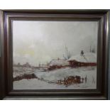 Henri Joseph Pauwels (1903-1983), Winter landscape, oil on canvas, signed, 63.5cm x 78cm.