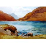 Frank Egginton (1908-1990), Loch scene, watercolour, signed and dated 1933, 25cm x 35cm.
