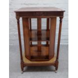 An early 20th century Adam Revival mahogany freestanding bookcase,