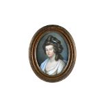 English School (late 18th century), Portrait of a lady; Portrait of a gentleman, a pair, pastel,