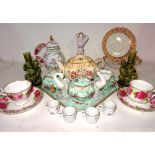 Ceramics, mainly early 20th century part tea sets and decorative ceramics, Minton,