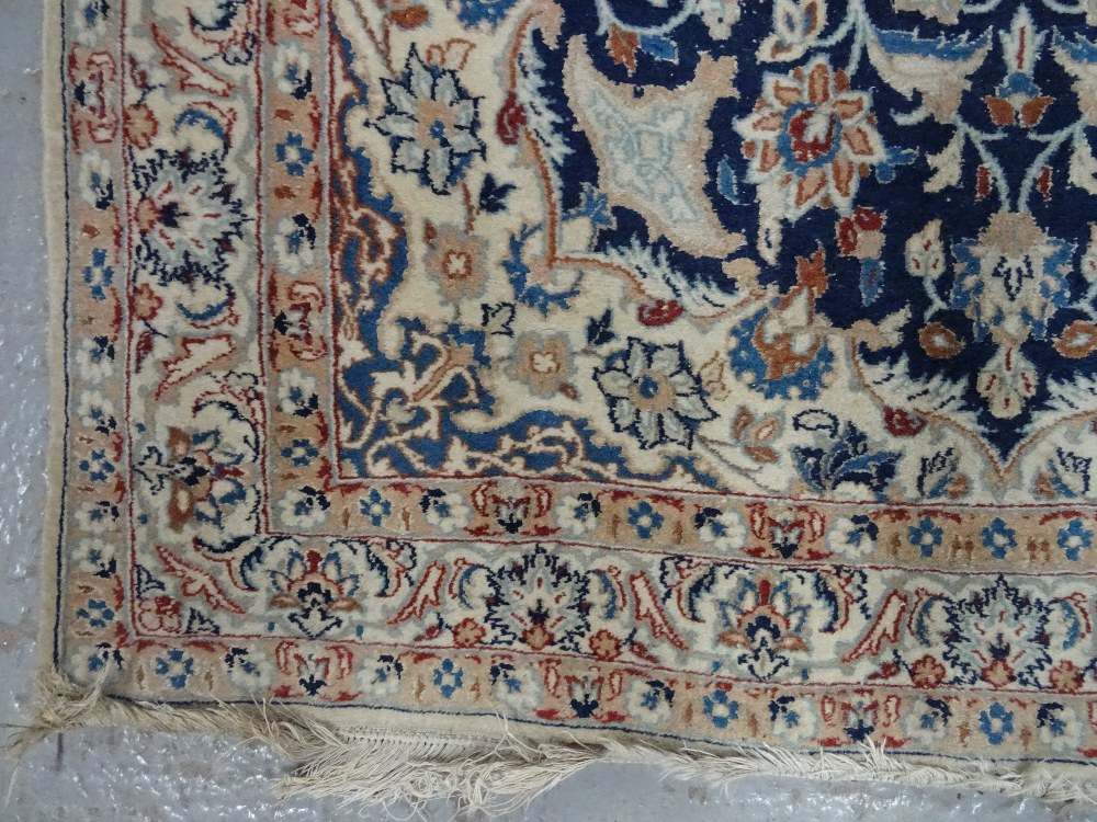 A Nain part silk rug, Persian, - Image 5 of 7