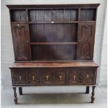 A Charles II style oak dresser,