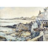 John Charles Moody (1884-1962), Lyme Regis, watercolour and pencil, signed and inscribed, 33cm x 46.