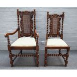 A set of early 20th century mahogany and beech dining chairs,