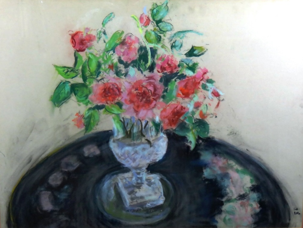 Paul Lucien Maze (1887-1979), Still life of roses, pastel,