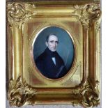 Alessandro Cittadini (1820-1877), Portrait miniature of a lady; Portrait miniature of a gentleman,