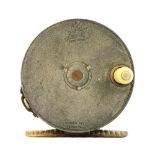 A Hardy 'Perfect' 3 inch alloy fly reel with 'rod in hand' trade mark.