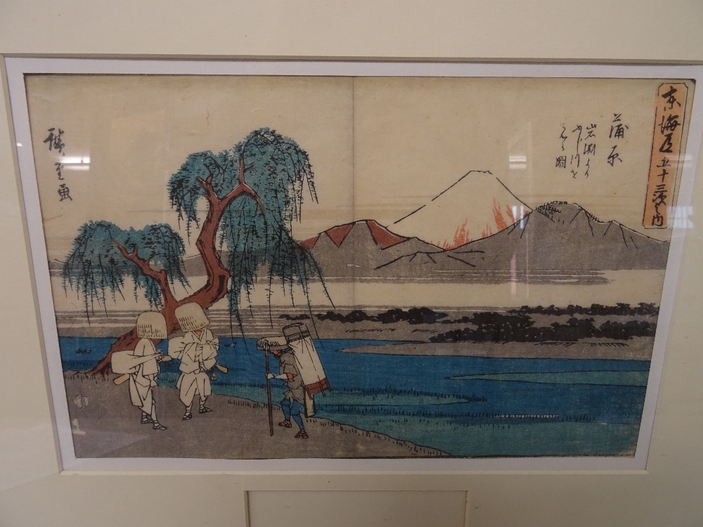 Ando Hiroshige ( 1797-1858), two woodblock prints, aiban, - Image 4 of 4