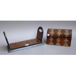 Mechi & Bazio Makers, London; a Victorian figured walnut book slide, 34cm wide x 16cm high,