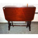 A 19th century mahogany Sutherland table, 69cm wide x 67cm high.