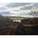 English School (19th century), An extensive landscape, oil on canvas, 49cm x 60cm.