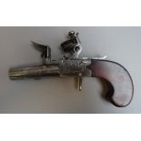 A French flintlock pocket pistol by 'Corbusier', late 18th century,