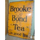 'Brooke Bond Tea is Good', a 20th century large enamel advertising sign, 102cm wide x 153cm high,