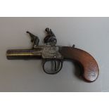 A flintlock boxlock pistol by 'Oakes of Horsham'.
