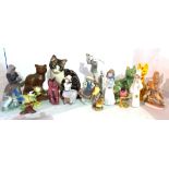 Ceramics, including; a group of four Lladro figures,