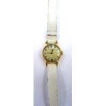 An International Watch Company Schaffhausen gold circular cased lady's wristwatch, circa 1950,