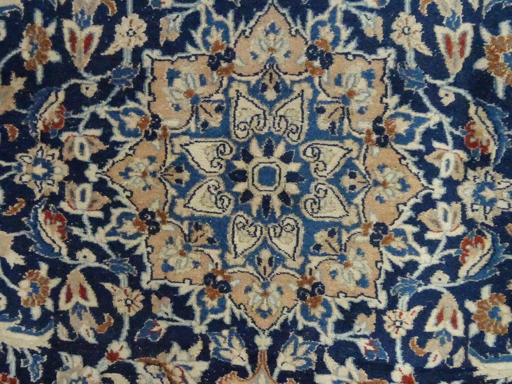 A Nain part silk rug, Persian, - Image 4 of 7