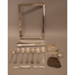 Silver and silver mounted wares, comprising; a rectangular box,