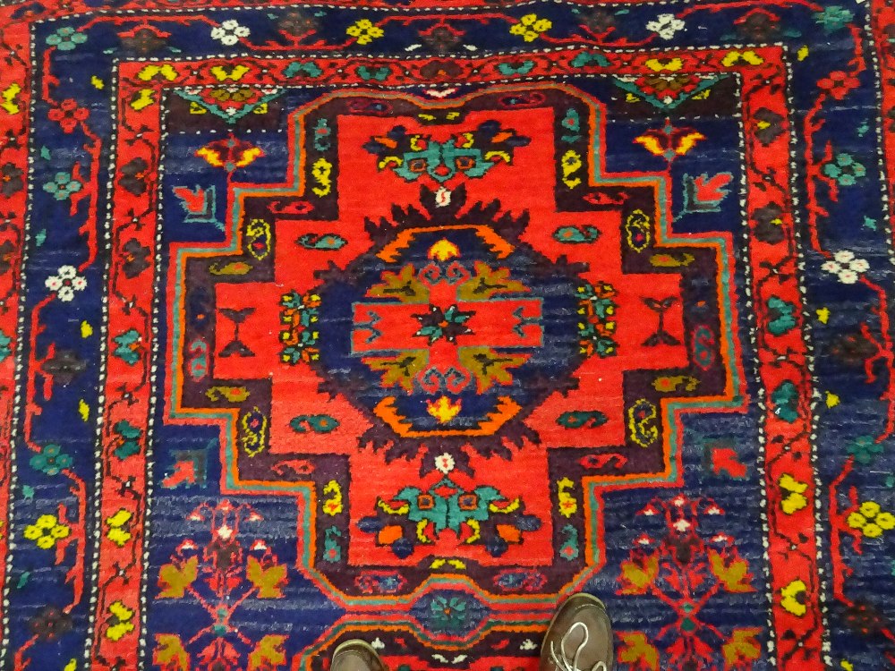 A modern Caucasian rug of Kazak design, 287cm x 150cm. - Image 4 of 5