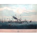 After Joseph Walter, The Great Western, steamship, 1840, aquatint by Reeve, with hand colouring,