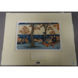 Ando Hiroshige ( 1797-1858), two woodblock prints, aiban,