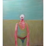 Ian Humphreys (b.1956), The Clown, oil on canvas, signed and dated '86, 137cm x 122cm.
