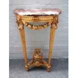 A mid-19th century French console table,