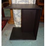 Flexform; a 20th century faux leather side table, 35cm wide x 52cm high.