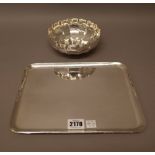 Mexican wares, comprising; a plain rectangular tray, presentation inscribed, size 25.5cm x 20.