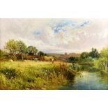 John Horace Hooper (1853-1899), Fittleworth, Sussex, oil on canvas, signed,