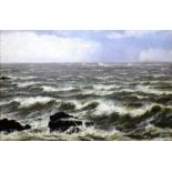 H. Colls (19th century), Seascape, oil on canvas, signed and dated '90, 39cm x 59cm.