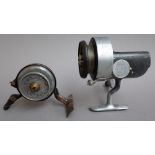 An Illingworth No 3 casting reel and an Altex mark 4 casting reel,