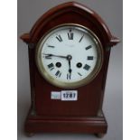 A French mahogany cased mantel clock, early 20th century,
