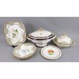 An English porcelain part service, circa 1840,