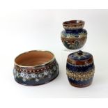 A group of Doulton Lambeth brown stonewares, circa 1900,