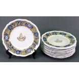 A set of twelve Copeland Spode Mercers Livery Company plates,