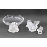 Lalique France - Nogent, a modern crystal bowl, the lobed circular dish,