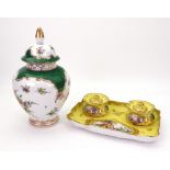 A Meissen porcelain inkstand, late 19th century,
