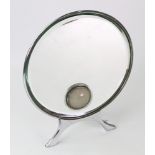 A Harcourts Art Deco chromium mounted table mirror,