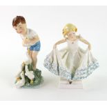 Two Royal Worcester figures, 'Young Farmer' 3433 and 'Masquerade Girl', 3360 (2).