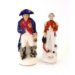A Staffordshire pottery figure of The Duke of Wellington, mid 19th century,