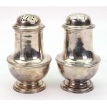 A pair of George II style silver baluste