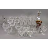 A silver mounted cut glass decanter, Bir