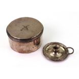 An Edwardian miniature silver chamber ta